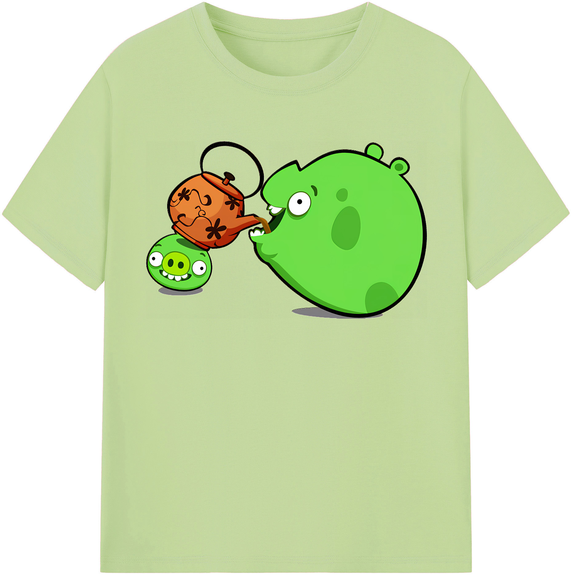 （画像用） Angry Birds アングリーバード 綿100％半袖Tシャツ（フロントプリント）
